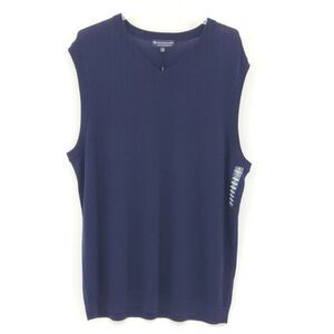 Hart Schaffner Marx Sweater Vest Mens Size 2XT Extra Fine Merino Wool Academia